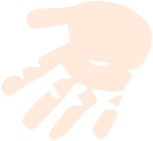 Orange Handprint