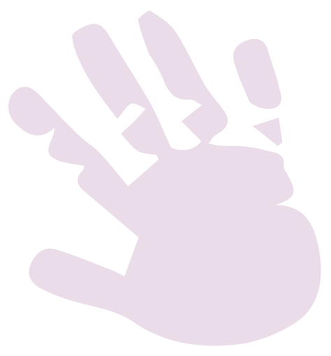 Pink handprint