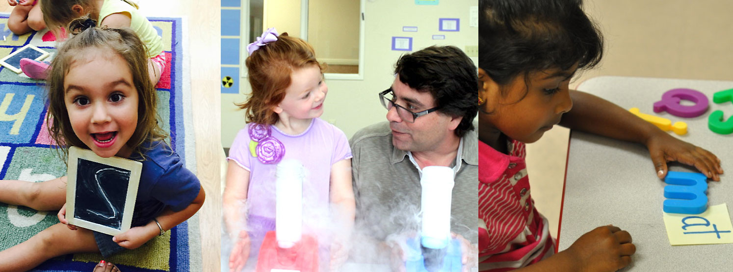 Collage of preschool learning